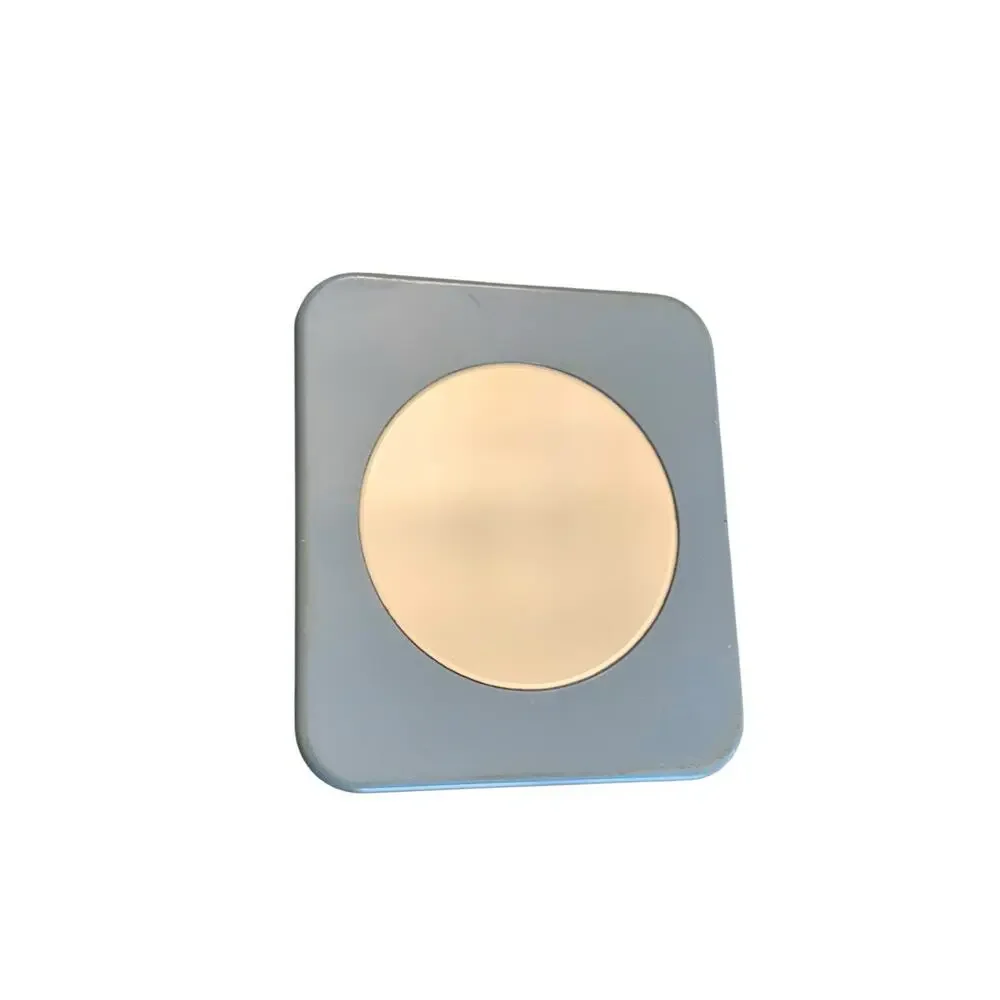 Vintage Estee Lauder Grey Plastic Purse Mirror Compact Retro Rectangle